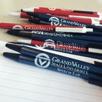 Red and blue Speech Lab pens